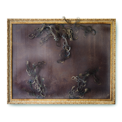 <p>Tecnica mista su ferro dolce ossidato</p>
<p></p>
<p>110x140</p>